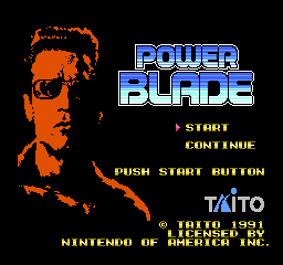 Power Blade Title Screen